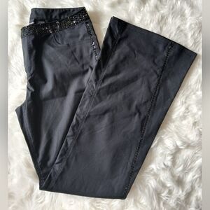 DKNY Black Pants with Sequin Accents Size9 Vintage/Retro